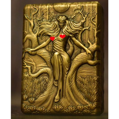 Dryad Queen Handmade Brass Engraving Vintage Lighter