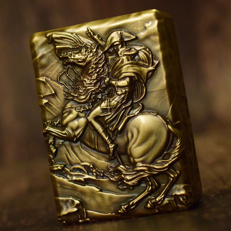 Napoleon pure copper engraving vintage lighter handmade lighter