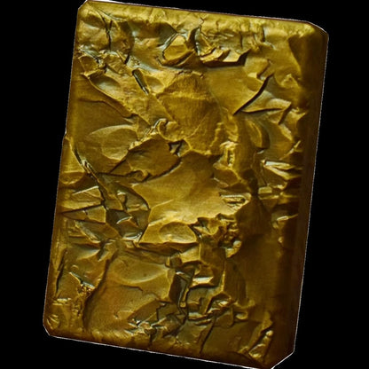 Stone-grained brass engraved vintage lighter