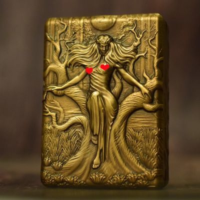 Dryad Queen Handmade Brass Engraving Vintage Lighter