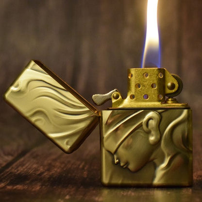 Nightmare Embossed Handmade Brass Retro Lighter