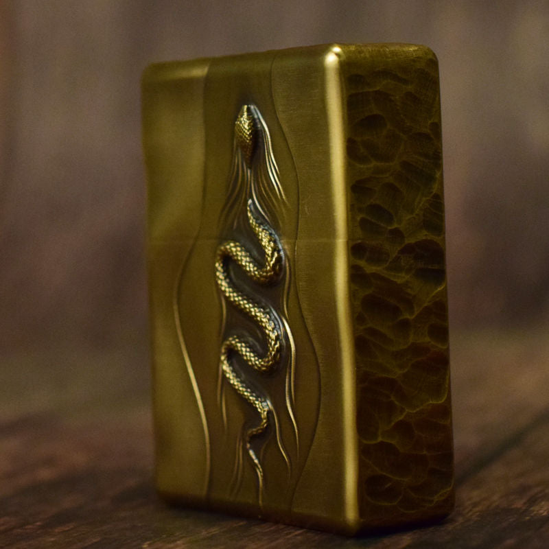 Snake Hand-carved Brass Vintage Lighter