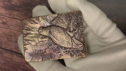 Embossed Eagle Vintage Thick Handmade Brass Lighter